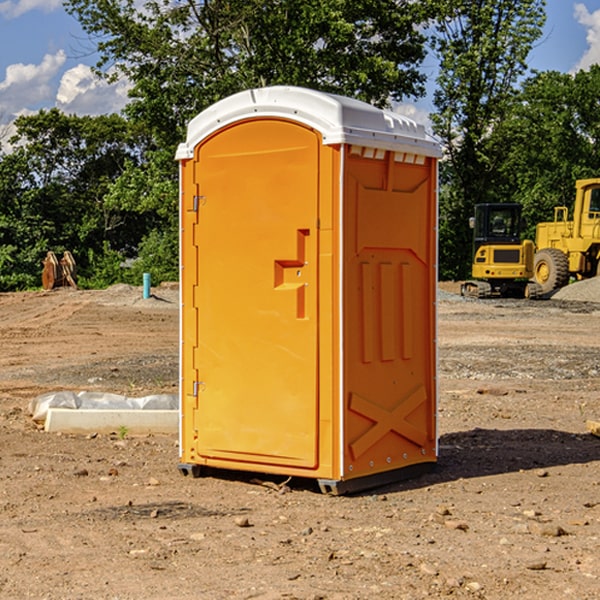 how often are the portable toilets cleaned and serviced during a rental period in Elco